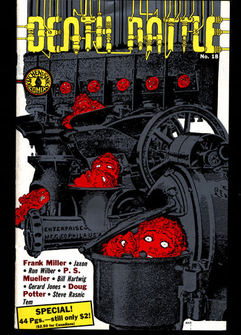 DEATH RATTLE #18 Frank Miller Jaxon Mature Horror Fantasy Science Fiction Psychedelic Underground Anthology Comic