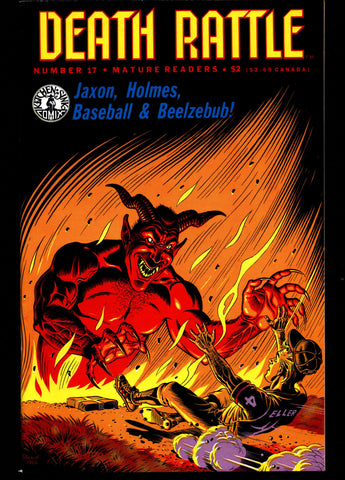 DEATH RATTLE #17 Rand Holmes Jaxon Baseball Satan Mature Horror Fantasy Science Fiction Psychedelic Underground Anthology Comic