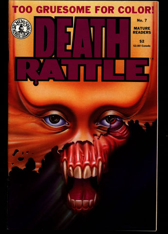 DEATH RATTLE #7 Spain Rodriguez Psycho Ed Gein William Stout Peter Poplaski Horror Fantasy Psychedelic Underground Anthology Comic