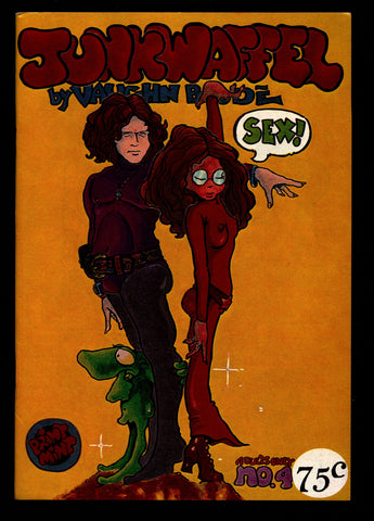 JUNKWAFFEL #4 2nd Vaughn Bodē BODE Print Mint Mature ADULT Dope Drugs Sex Psychedelic Hippy Underground Comic