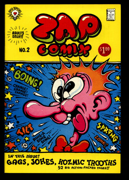 ZAP Comix #2 3rd Robert CRUMB Apex Novelty ADULT Dope Drugs Sex Psychedelic Hippy Underground Comic