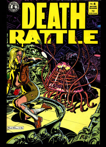 DEATH RATTLE #4 Jack Jackson Jaxon Rand Holmes Mike Baron Sam Kieth Fantasy Horror Psychedelic Underground Anthology Comic