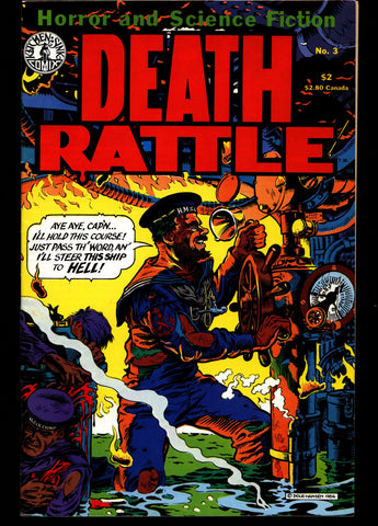 DEATH RATTLE #3 Jack Jackson Jaxon Steve Stiles Doug Hansen Fantasy Horror Psychedelic Underground Anthology Comic