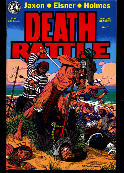 DEATH RATTLE #2 Will Eisner SPIRIT Jack Jackson Jaxon Rand Holmes Bill Poplaski Fantasy Horror Psychedelic Underground Anthology Comic