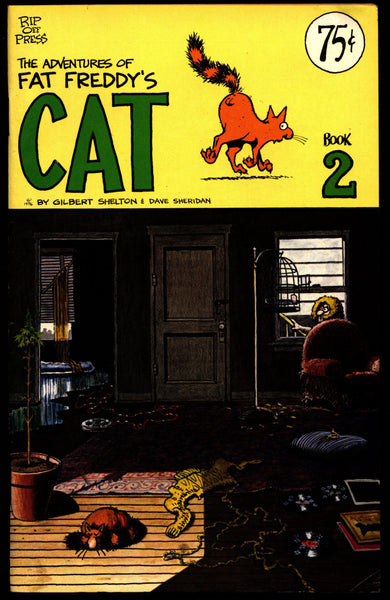 FAT FREDDY's CAT #2 Gilbert Shelton Dave Sheridan Fabulous Freak Brothers Digest Sized Underground Comics