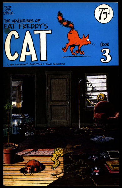 FAT FREDDY's CAT #3 Gilbert Shelton Dave Sheridan Fabulous Freak Brothers Digest Sized Underground Comics
