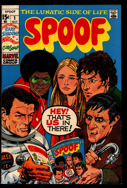 Marvel Comics SPOOF #1 Marie Severin Dark Shadows Wizard of Oz Mod Squad Gregory Peck Keir Dullea Pop Culture Humor Parody Ozmania