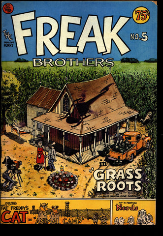 Fabulous Furry FREAK BROTHERS #5, 1st, Gilbert Shelton, Dave Sheridan,Humor, Hippie, Underground comic