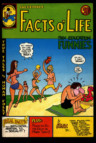 FACTS O LIFE Sex Education Funnies 2nd Robert Crumb Gilbert Shelton Flenniken Adult Humor Underground*