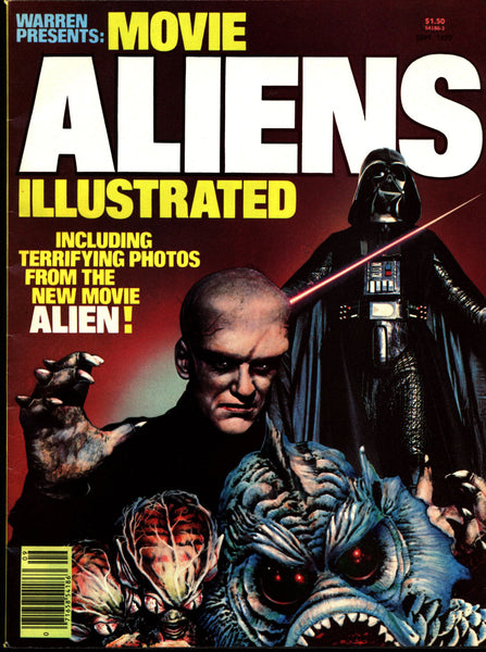 Warren Presents ALIENS Illustrated 1979 Alien Ridley Scott H R Giger Sigourney Weaver Star Wars The Thing Saucermen Martians Invaders