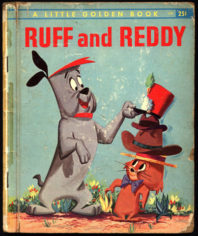 RUFF and READY Hanna Barbera TV  Cartoon Illustrated Little Golden Book 378 Childrens Kids Book