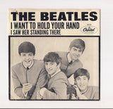 BEATLES 7" Picture Sleeve I Want To Hold Your Hand I Saw Her Standing There John Lennon Paul McCartney GeoHarrison Ringo British Invasion