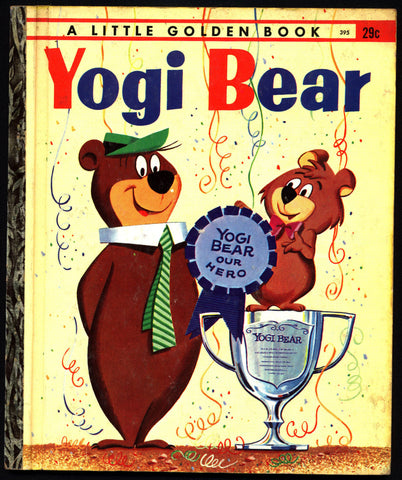 YOGI BEAR Boo Boo Hanna Barbera TV  Cartoon Illustrated Little Golden Book 395 Childrens Kids Book