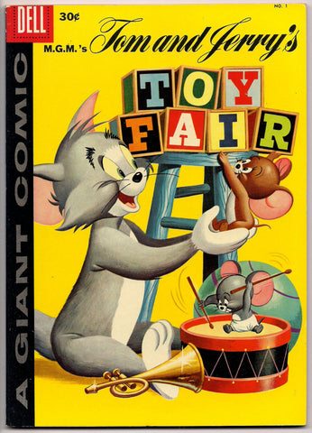 TOM and JERRY Toy Fair #1 1958 Dell Comics Hanna Barbera MGM Cartoons Tex Avery Droopy Mouse Musketeers Barney Bear Big Spike & Little Tyke