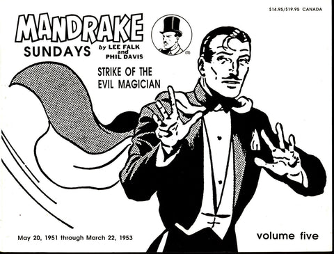 MANDRAKE Sundays Strike Evil Wizard the Magician #5 Lee Falk Phil Davis 5/20/51-3/22/53 Lothar Comic Book Newspaper Reprints Pioneer Comics