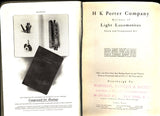 Henry Kirke H K Porter Company Builders of Light LOCOMOTIVES Steamed and Compressed Air Wonham Sanger & Bates RAILROAD HC Trade Catalog
