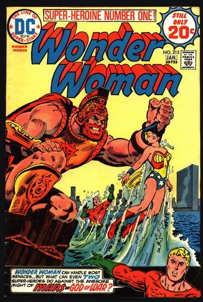 WONDER WOMAN #215 1974 AQUAMAN Atlantis John Rosenberger Vince Colletta Classic Feminist Amazon Super-Hero