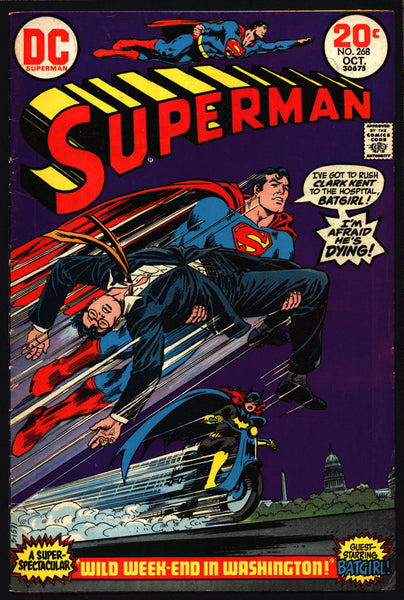 DC COMICS, SUPERMAN #268 1973, BATGIRL, Krypton, Metropolis, Daily Planet, Curt Swan