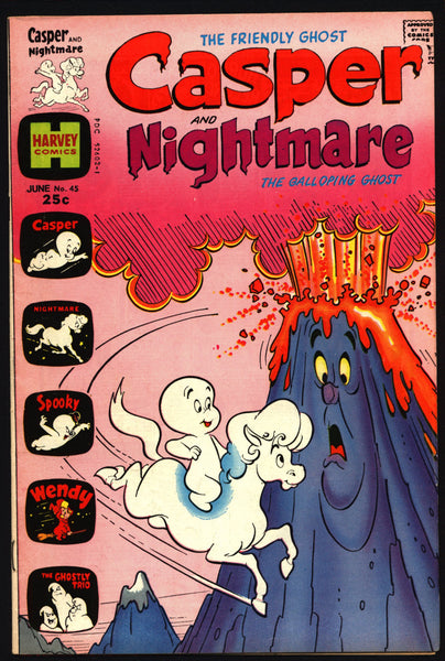 Casper the Friendly Ghost and Nightmare #45 1974 Ghostly Trio Wendy Witch Harvey Comics