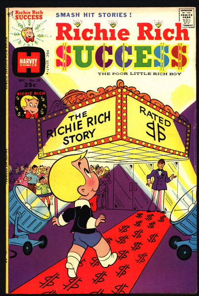 RICHIE RICH SUCCESS Stories #59 Poor Little Rich Boy 1974 Richie Rich and his pals Pee-Wee Freckles Cousin Reggie Gloria Harvey Comics
