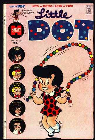 LITTLE DOT #153 1974 Richie Rich Little Lotta Mr. & Mrs. Polka Harvey Comics