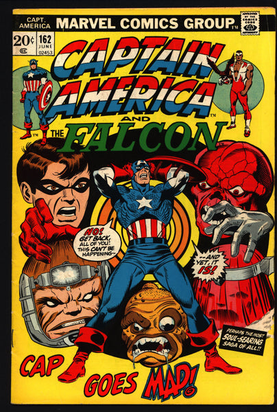 CAPTAIN AMERICA #162 Origin of Marvel Agent Sharon Carter Red Skull Bucky Barnes Falcon World War II Steve Englehart Sal Buscema