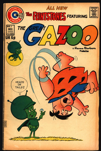 FLINTSTONES The Great Gazoo #3 1973 Fred Wilma Barney Betty Rubble Hanna-Barbera Charlton