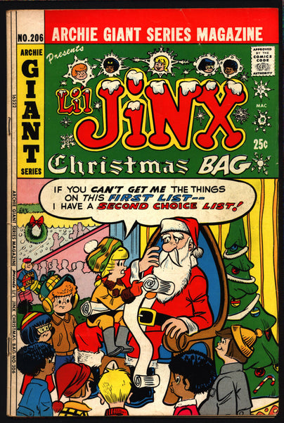 Archie Comics LI'L JINX Christmas Bag #206 1972 Giant Series Magazine