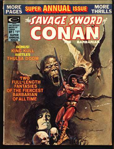 Savage Sword of CONAN Annual #1 Robert E. Howard Roy Thomas John Jakes Barry Windsor-Smith Marie Severin Barbarian Sword & Sorcery Fantasy