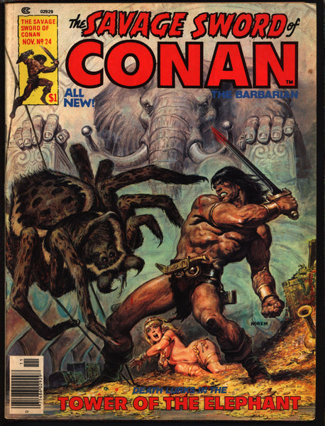 Savage Sword of CONAN 24 Robert E. Howard Roy Thomas John Buscema Barry Windsor-Smith Barbarian Sword & Sorcery Fantasy