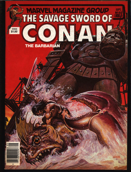 Savage Sword of CONAN 80 Robert E. Howard Roy Thomas John Totleben Bruce Jones Alfredo Alcala John Buscema Barbarian Sword & Sorcery Fantasy