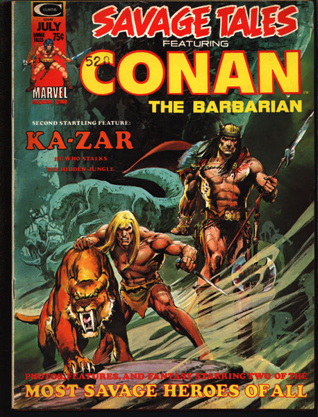 Savage Tales #5 CONAN Robert E. Howard Brak John Jakes KA-ZAR Roy Thomas Jim Starlin Val Mayerik J Buscema Barbarian Sword & Sorcery Fantasy