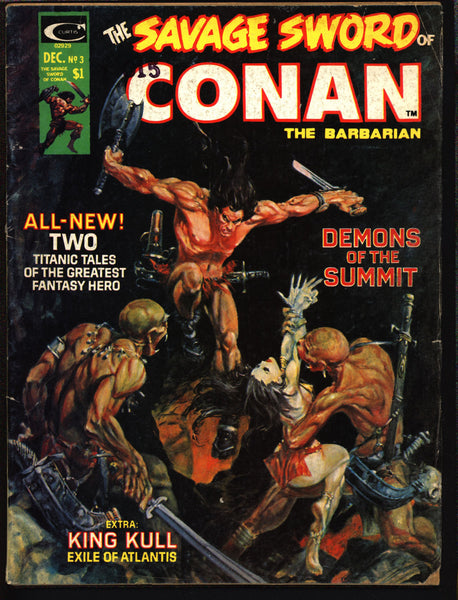 Savage Sword of CONAN #3 Robert E. Howard Blackmark Gil Kane Barry Windsor-Smith Alcala Kull John Buscema Barbarian Sword & Sorcery Fantasy