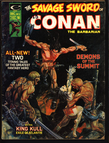 Savage Sword of CONAN #3 Robert E. Howard Blackmark Gil Kane Barry Windsor-Smith Alcala Kull John Buscema Barbarian Sword & Sorcery Fantasy