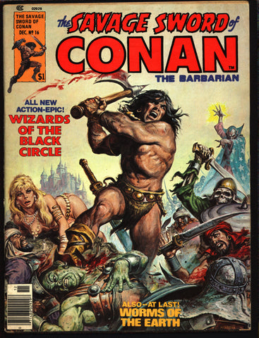 Savage Sword of CONAN 16 Robert E. Howard Roy Thomas Mike Zeck John Buscema Richard Corben Virgil Finlay Barbarian Sword & Sorcery Fantasy