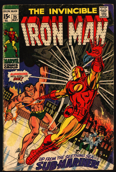 Invincible IRON MAN #25 Sub-Mariner Atlantis Tony Stark Archie Goodwin Johnny Craig Silver Age