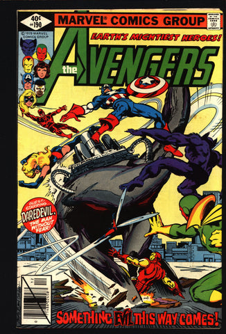 AVENGERS #190 John Byrne Daredevil Ms Marvel Captain America Falcon Scarlet Witch Wasp Iron Man Beast Vision