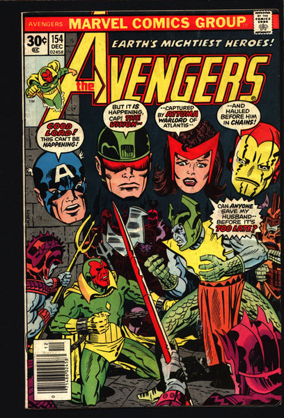 AVENGERS #154 George Perez Iron Man Captain America Scarlet Witch Vision Vs Attuma