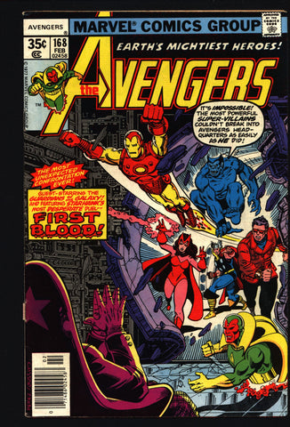 AVENGERS #168 Guardians of the Galaxy Henry Peter Gyrich George Perez Captain America Iron Man Vision Scarlet Witch Beast Wonder Man