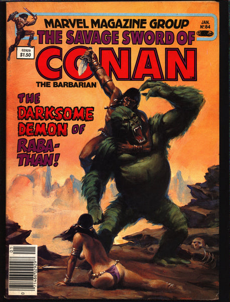 Savage Sword of CONAN 84 Robert E. Howard Michael Fleisher Val Mayerik Barbarian Sword & Sorcery Fantasy