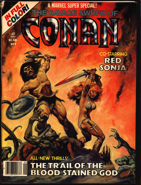 Super Special #9 Savage Sword CONAN COLOR Red Sonja Robert E Howard Roy Thomas Marie Severin John Buscema Barbarian Sword & Sorcery Fantasy