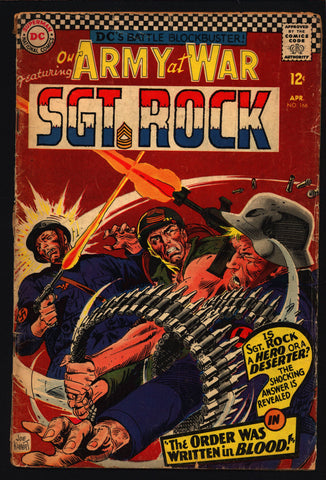 SGT. ROCK Our Army at War #166 Bob Kanigher Joe Kubert Easy Company Jack Abel World War II Germany Nazi Comics