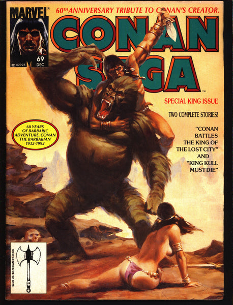 CONAN Saga #69 Robert E Howard KING KULL Barbarian Sword & Sorcery Fantasy