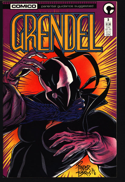 GRENDEL #3 2nd Series Christine Spar Matt Wagner Beowulf Arnold & Jacob Pander Brothers Comico Martial Arts Ninja Cult Comics