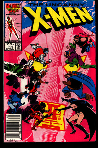 Uncanny X-MEN #208 Versus the Hellfire Club Wolverine Chris Claremont John Romita Jr. Rogue Storm Jean Gray Newstand