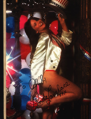 SIGNED Linda Lovelace PLAYBOY Magazine February 1975 Nude for President Spead Inscribed Autograph Mel Brooks Laura Misch Hugh Hefner