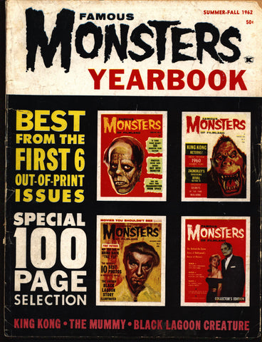 SIGNED FAMOUS MONSTERS of Filmland 1962 #1 Yearbook Inscribed Autographed by Forrest J Ackerman Rare Scarce Horror Movie Warren Publications