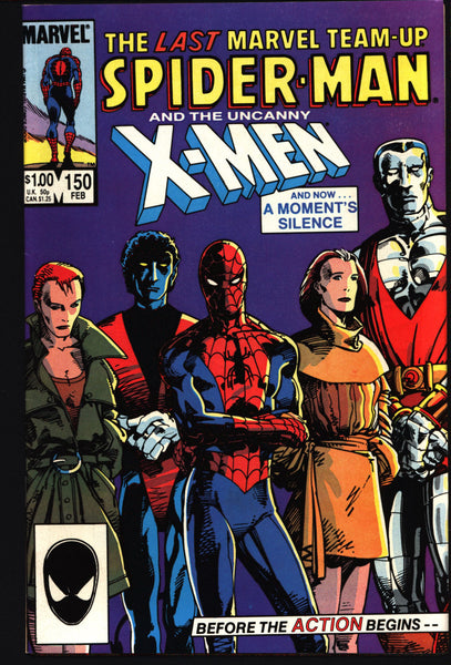 Marvel TEAM-UP #150 X-Men Spiderman Last Issue Colossus Rogue Nightcrawler Juggernaut Professor X Louise Simonson Greg Larocque Comics