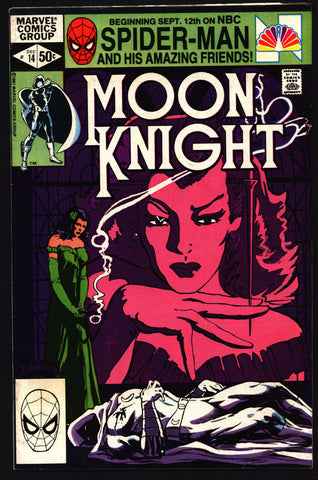 MOON KNIGHT #14 Mercenary Comics Doug Moench Bill Sienkiewicz 1st appearance Origin Stained Glass Scarlet