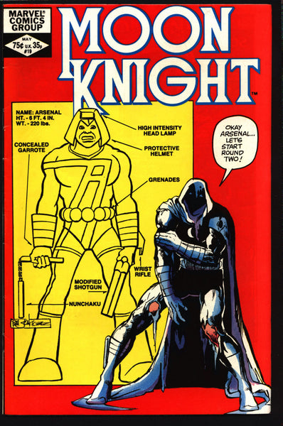 MOON KNIGHT #19 vs Arsenal Mercenary Comics Doug Moench Bill Sienkiewicz Urban Vigilante